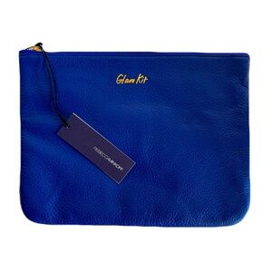NWT Jody Pouch Glam Kit - stunning royal blue bag with z gold zip closure